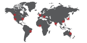 Map of Global Technology Rollouts showcasing the Concert Technologies difference