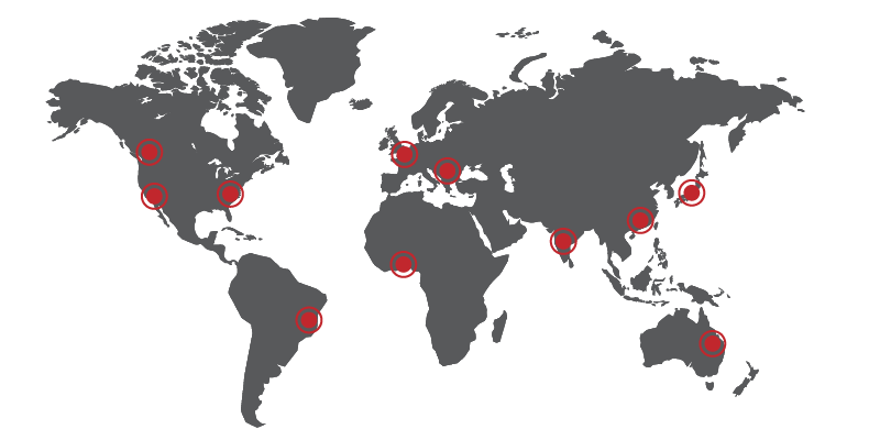 Map of Global Technology Rollouts showcasing the Concert Technologies difference