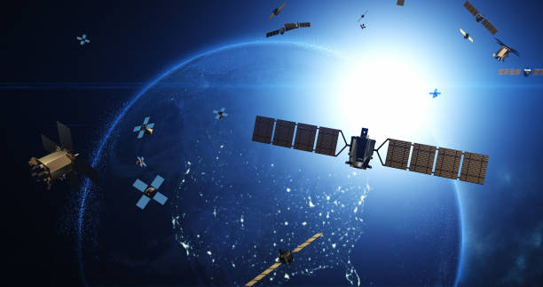Image of Starlink Satellites in Space Orbiting Earth